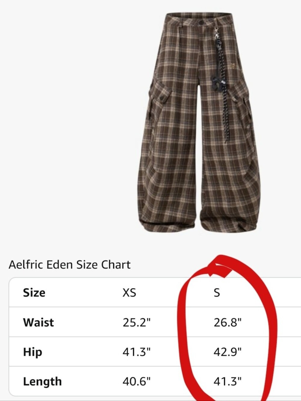 NIB Aelfric Eden Plaid Cargo Pants  Wide Leg Baggy Barrel Flannel Y2K - Picture 7 of 11
